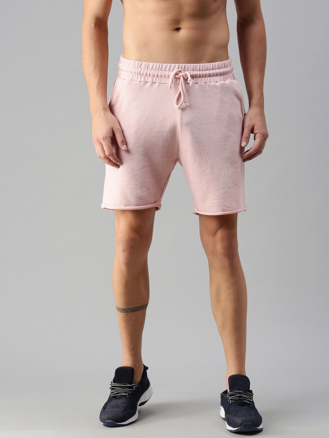 

THE BEAR HOUSE Men Pink Loose Fit Mid-Rise Regular Shorts