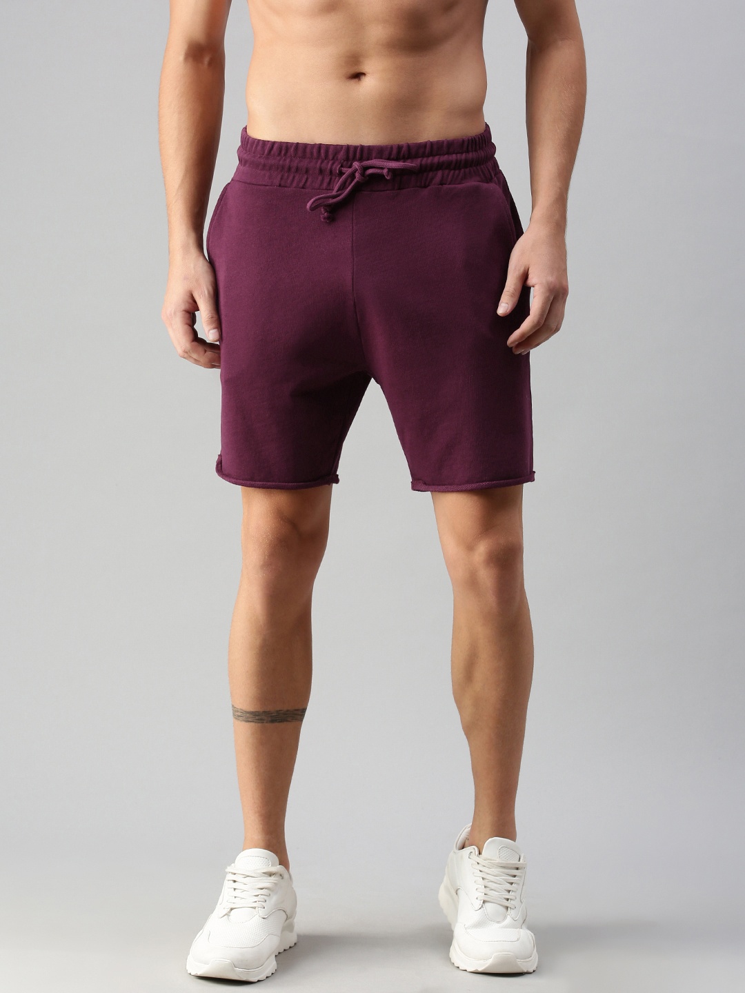 

THE BEAR HOUSE Men Maroon Loose Fit Mid-Rise Regular Shorts