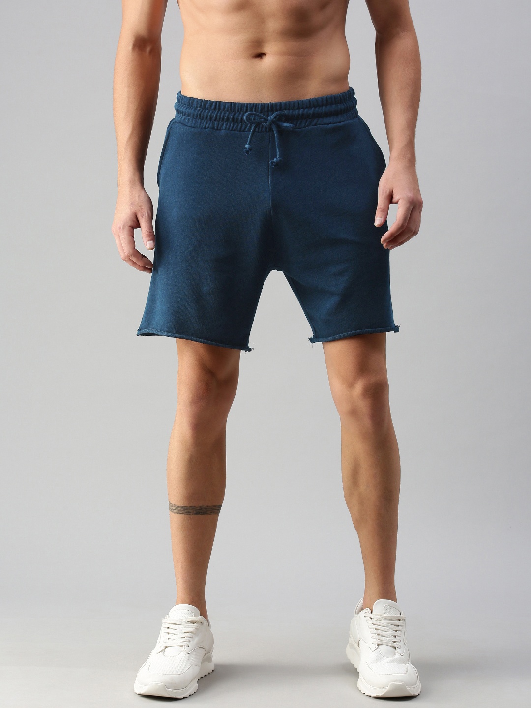 

THE BEAR HOUSE Men Blue Loose Fit Mid-Rise Regular Shorts