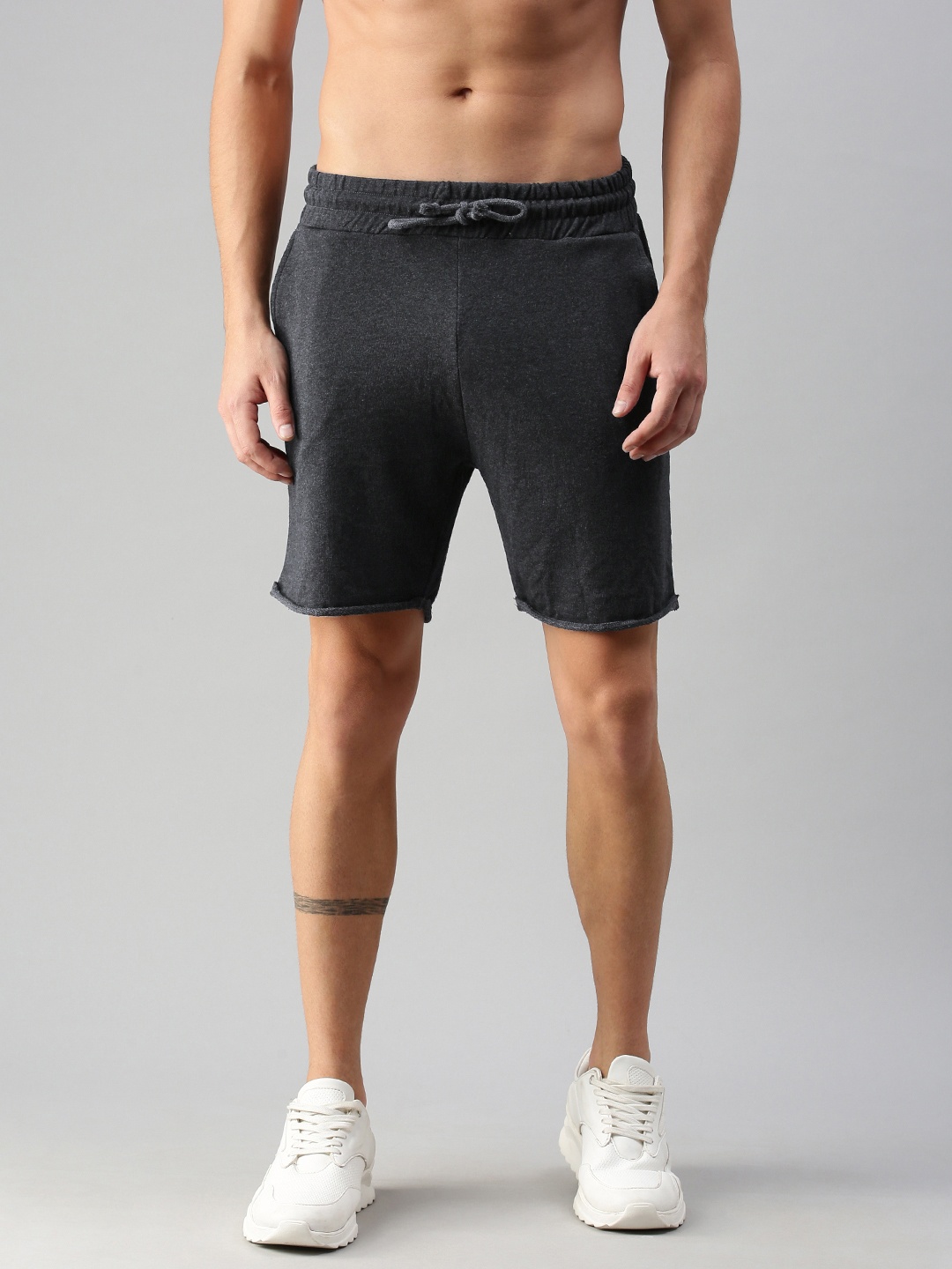 

THE BEAR HOUSE Men Grey Loose Fit Mid-Rise Regular Shorts