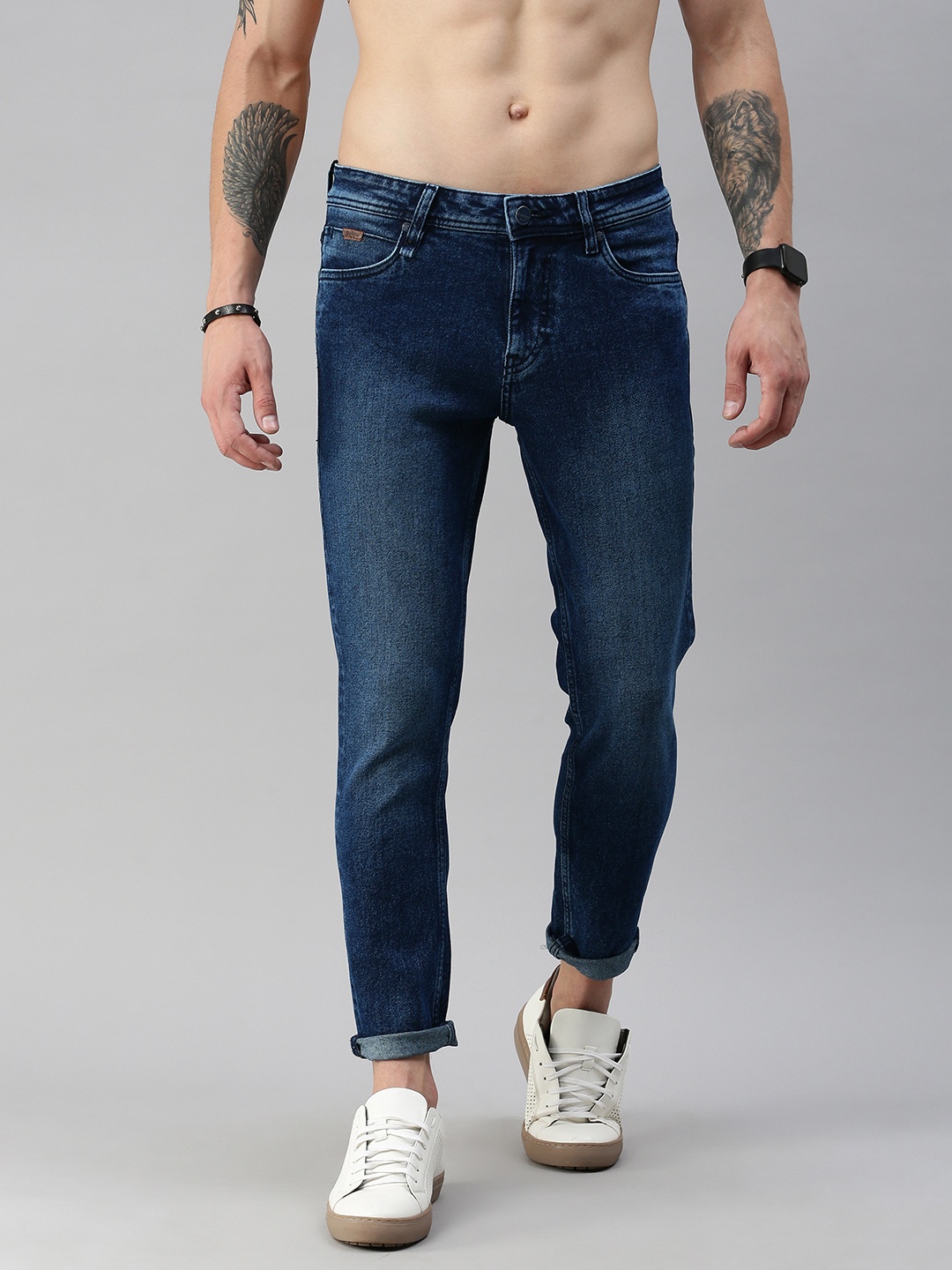 

Roadster Fast and Furious Men Blue Slim Fit Mid-Rise Clean Look Stretchable Jeans