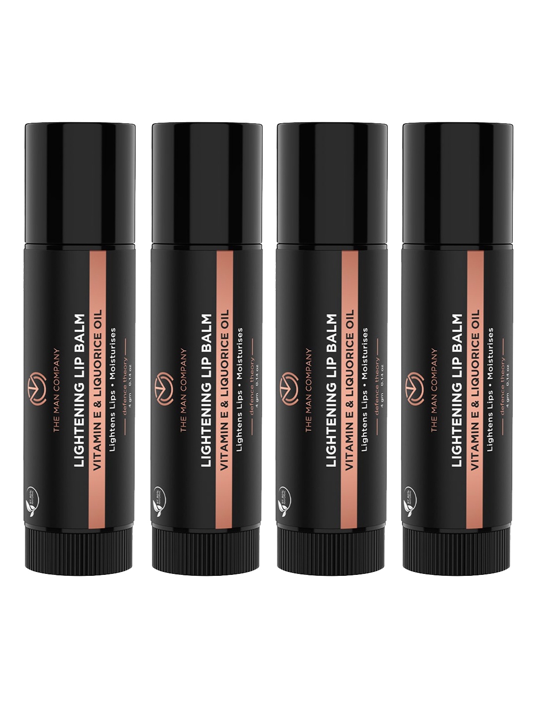 

THE MAN COMPANY Set of 4 Lightening Lip Balms, Black