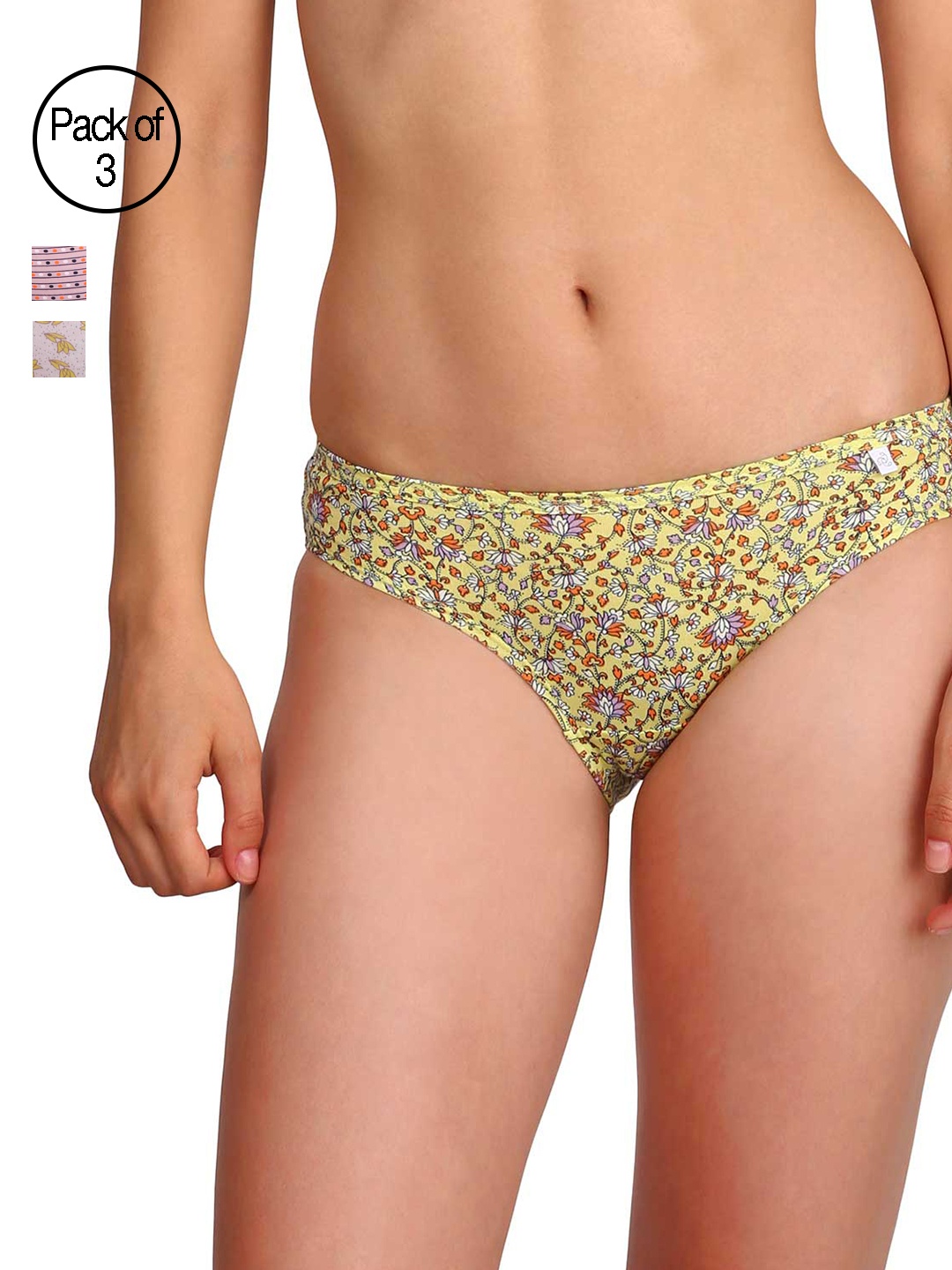 

Jockey Women Assorted Pack of 3 Bikini Briefs 1410-0310-LTPTD