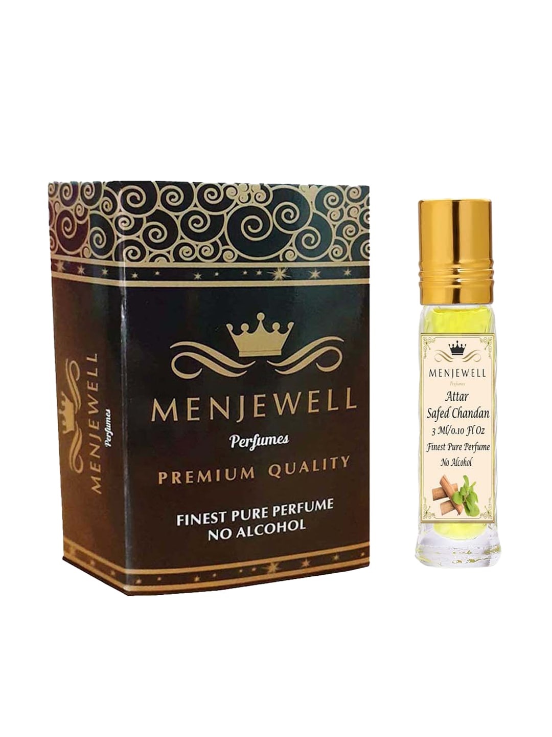 

Menjewell Unisex Safed Chandan Attar 3 ml, Transparent