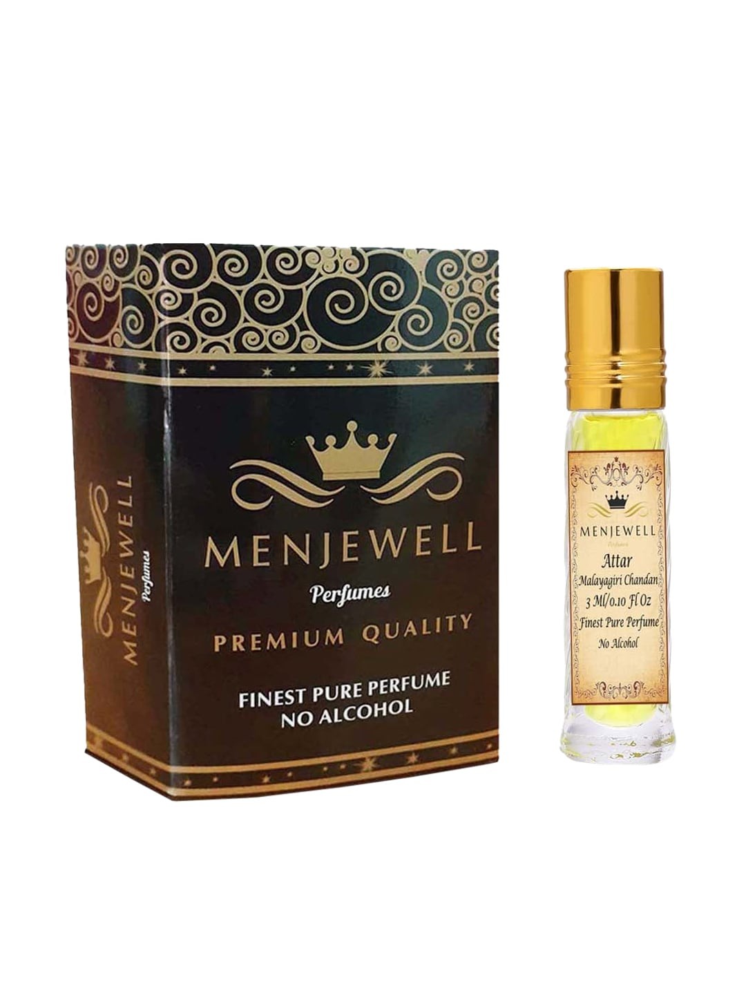 

Menjewell Unisex Malayagiri Chandan Attar 3 ml, Transparent