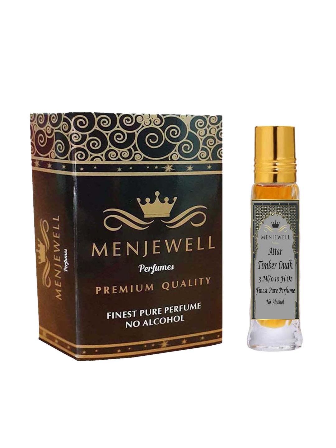 

Menjewell Unisex Timber Oudh Attar 3 ml, Transparent