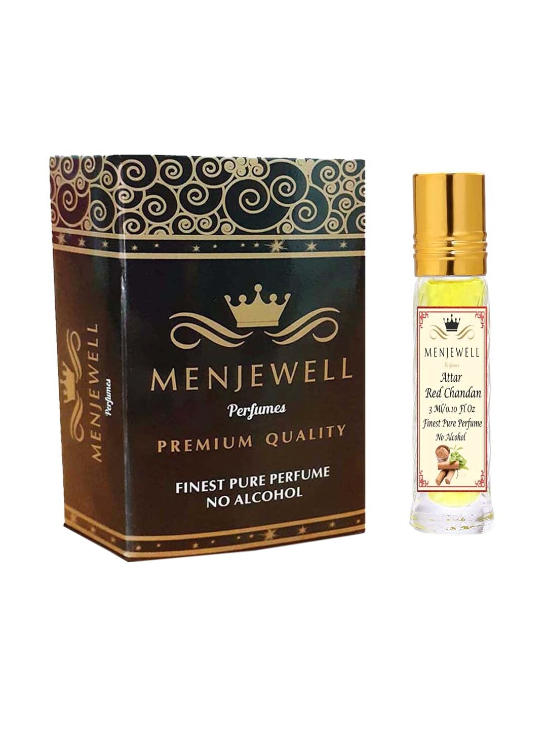 

Menjewell Unisex Red Chandan Attar 3 ml, Transparent