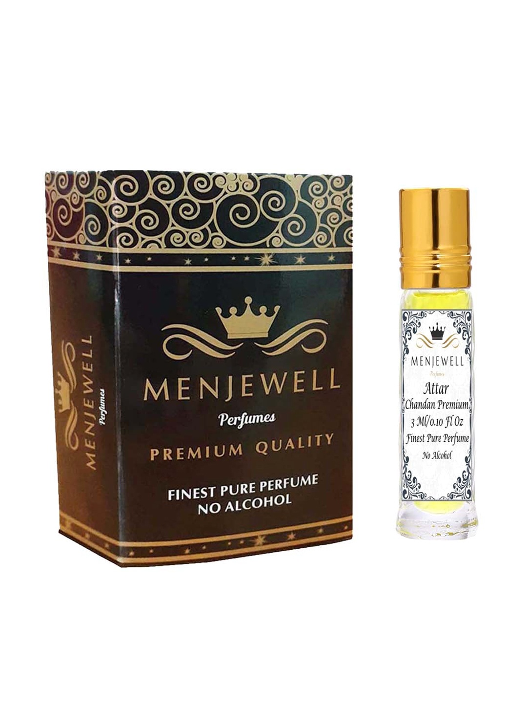 

Menjewell Unisex Chandan Premium Attar 3 ml, Transparent