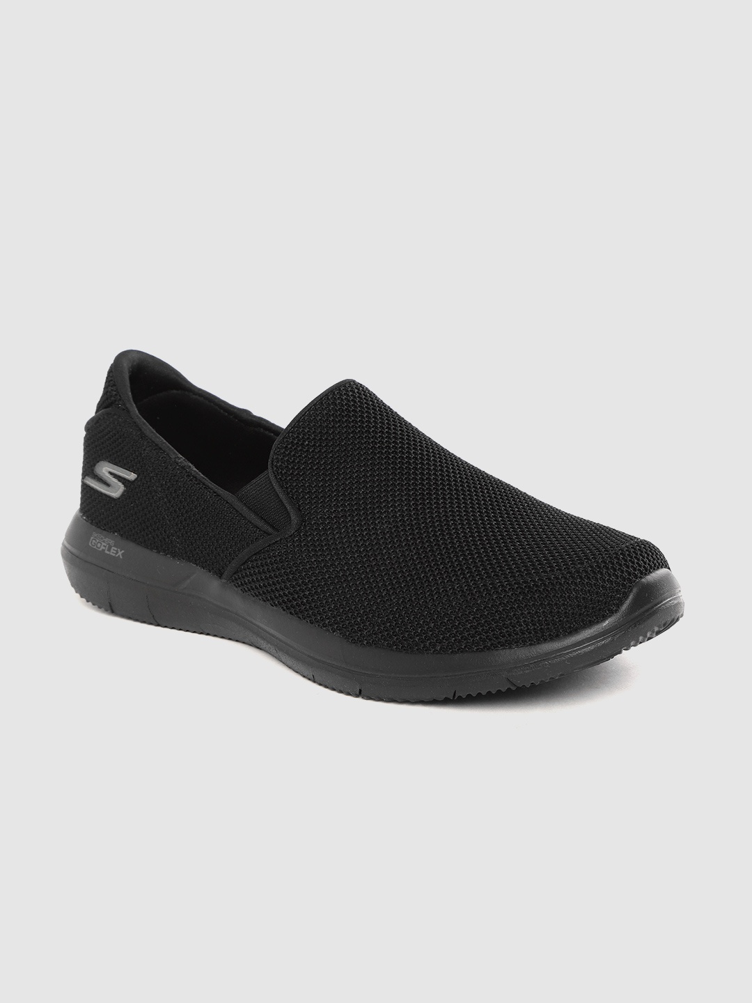 

Skechers Men Black Solid Go Flex 2 Contort Walking Slip-On Sneakers