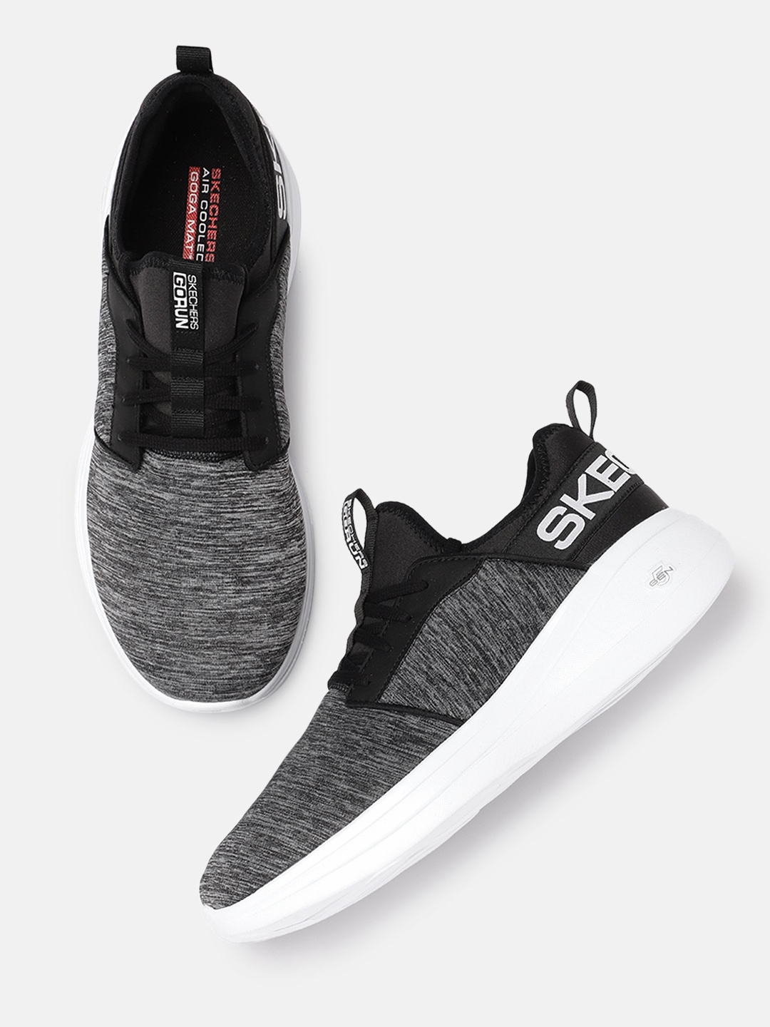 

Skechers Men Black & Grey Go Run Fast - Alulight Training Shoes