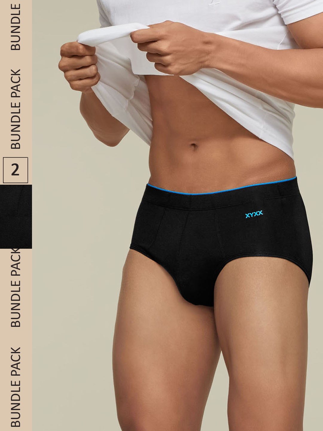 

XYXX Men Pack Of 2 Uno IntelliSoft Antimicrobial Micro Modal Briefs XYBRF2PCKN214_, Black