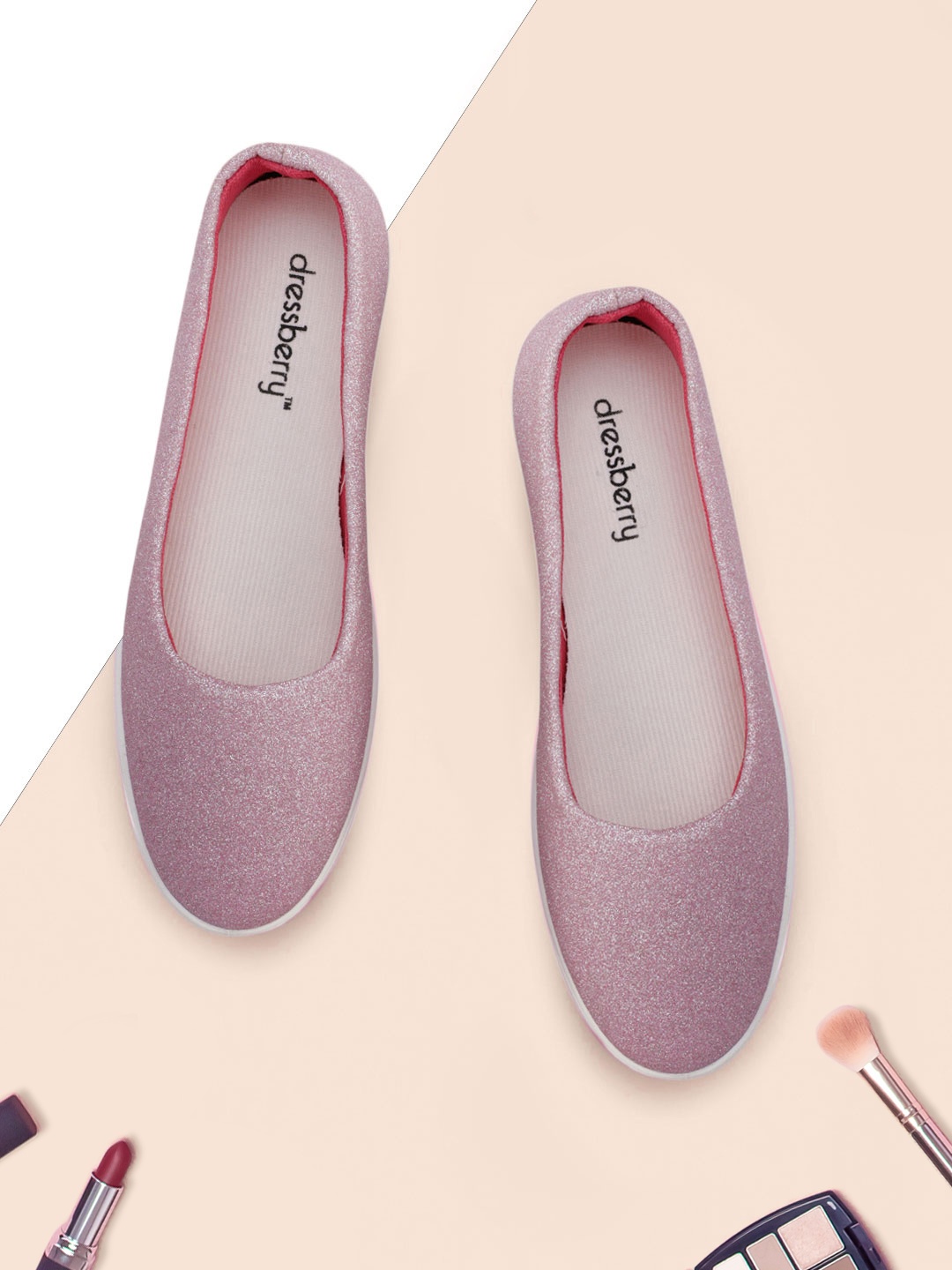 

DressBerry Women Pink Solid Ballerinas