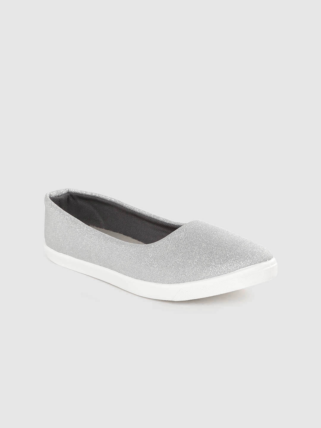 

DressBerry Women Silver-Toned Shimmer Ballerinas