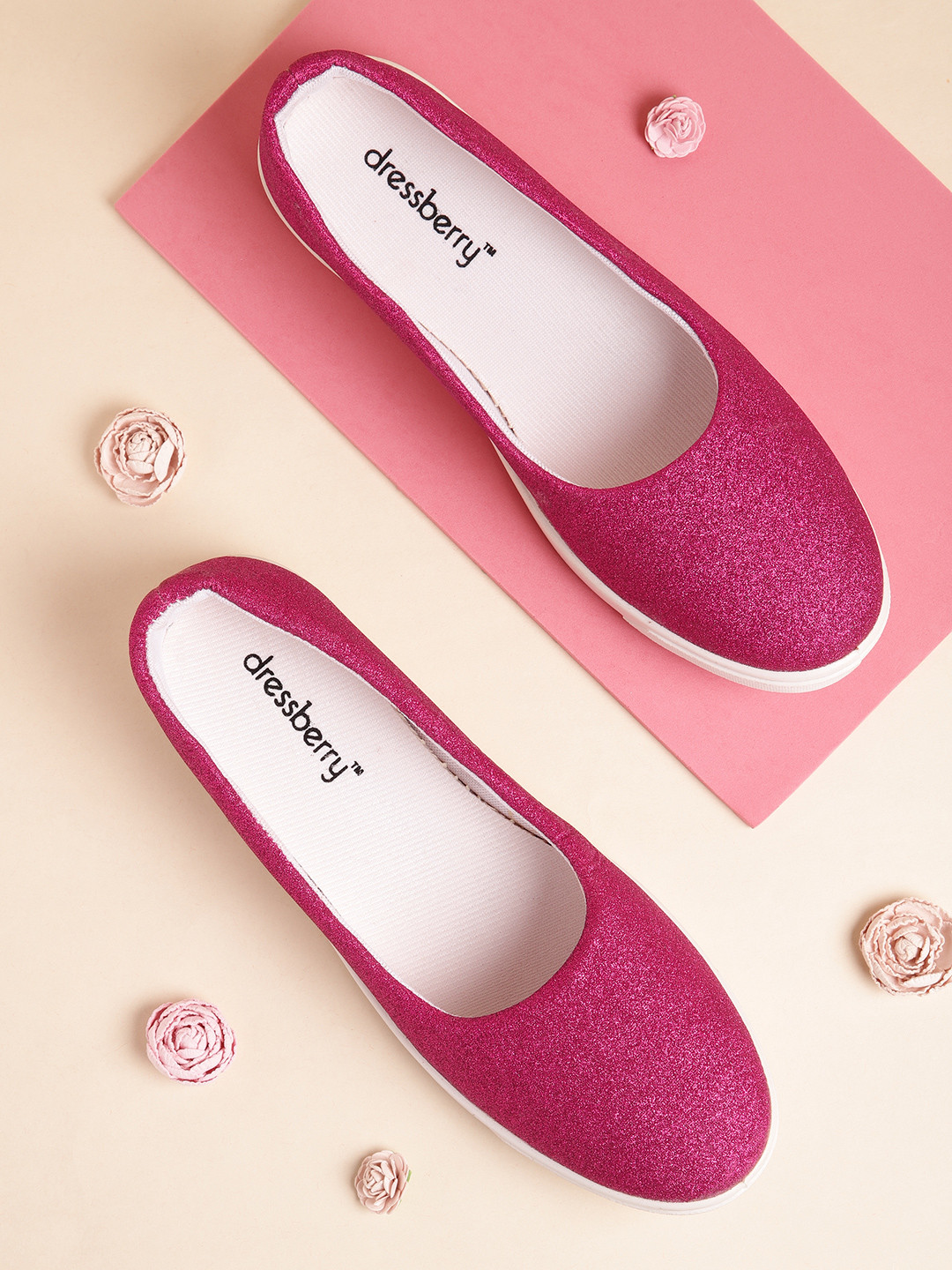 

DressBerry Women Pink Glitter Ballerinas
