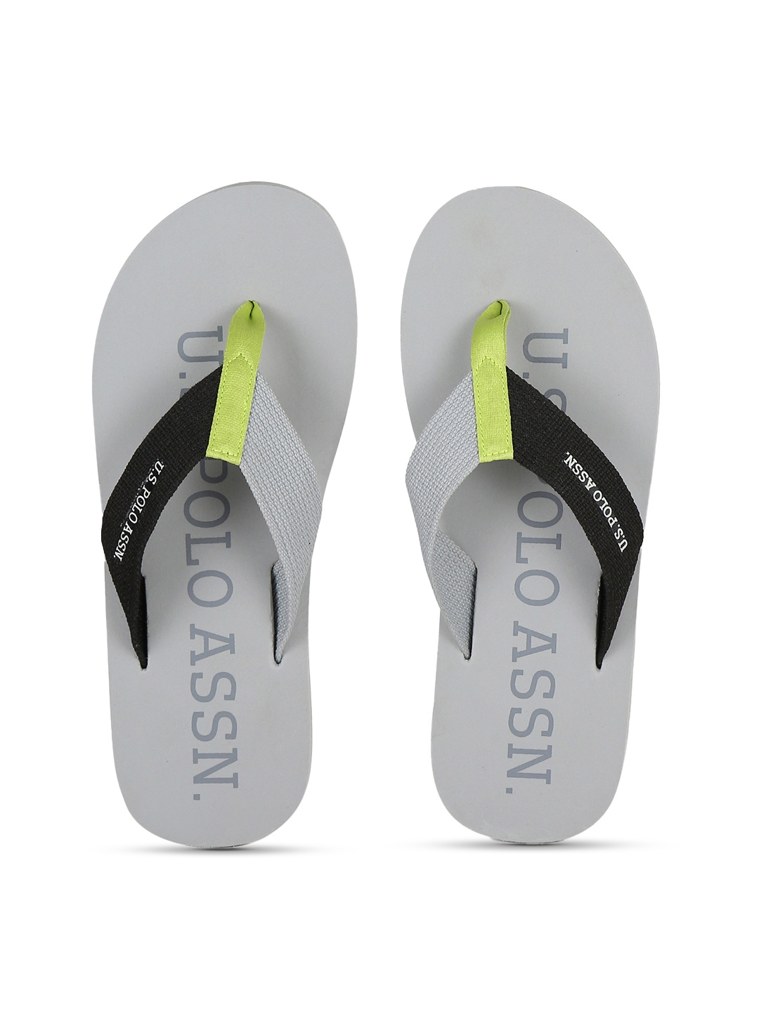 

U.S. Polo Assn. Men Grey & Green Printed Thong Flip-Flops
