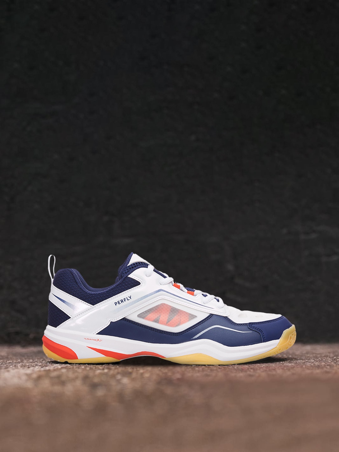 

PERFLY By Decathlon Men White Synthetic Badminton Shoes