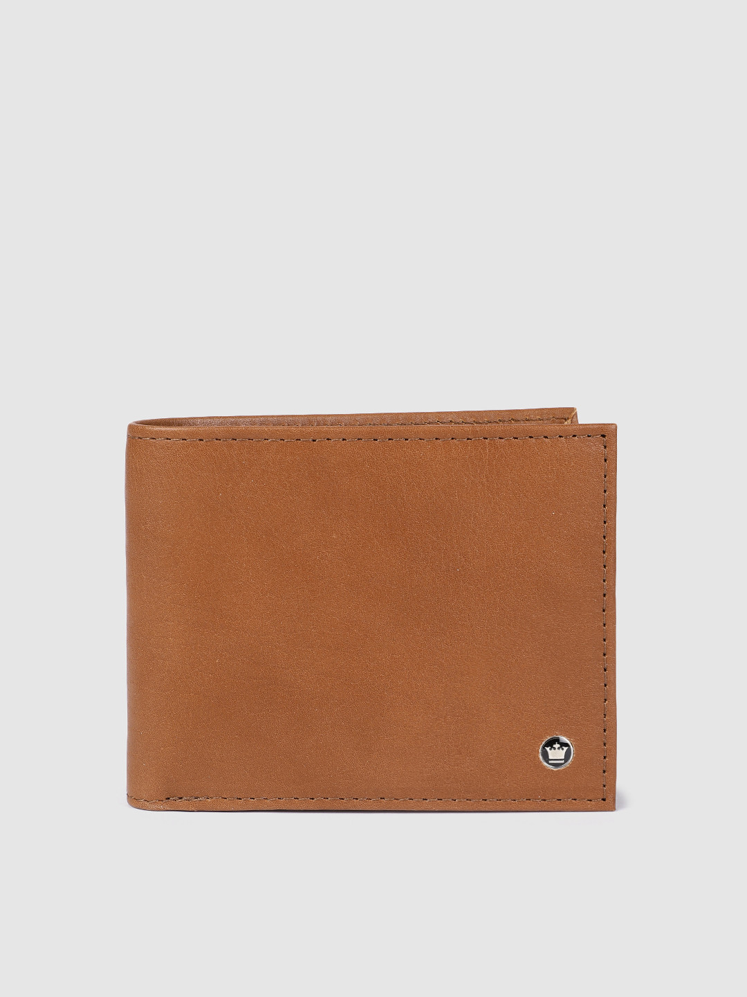 

Louis Philippe Men Tan Brown Solid Two Fold Leather Wallet