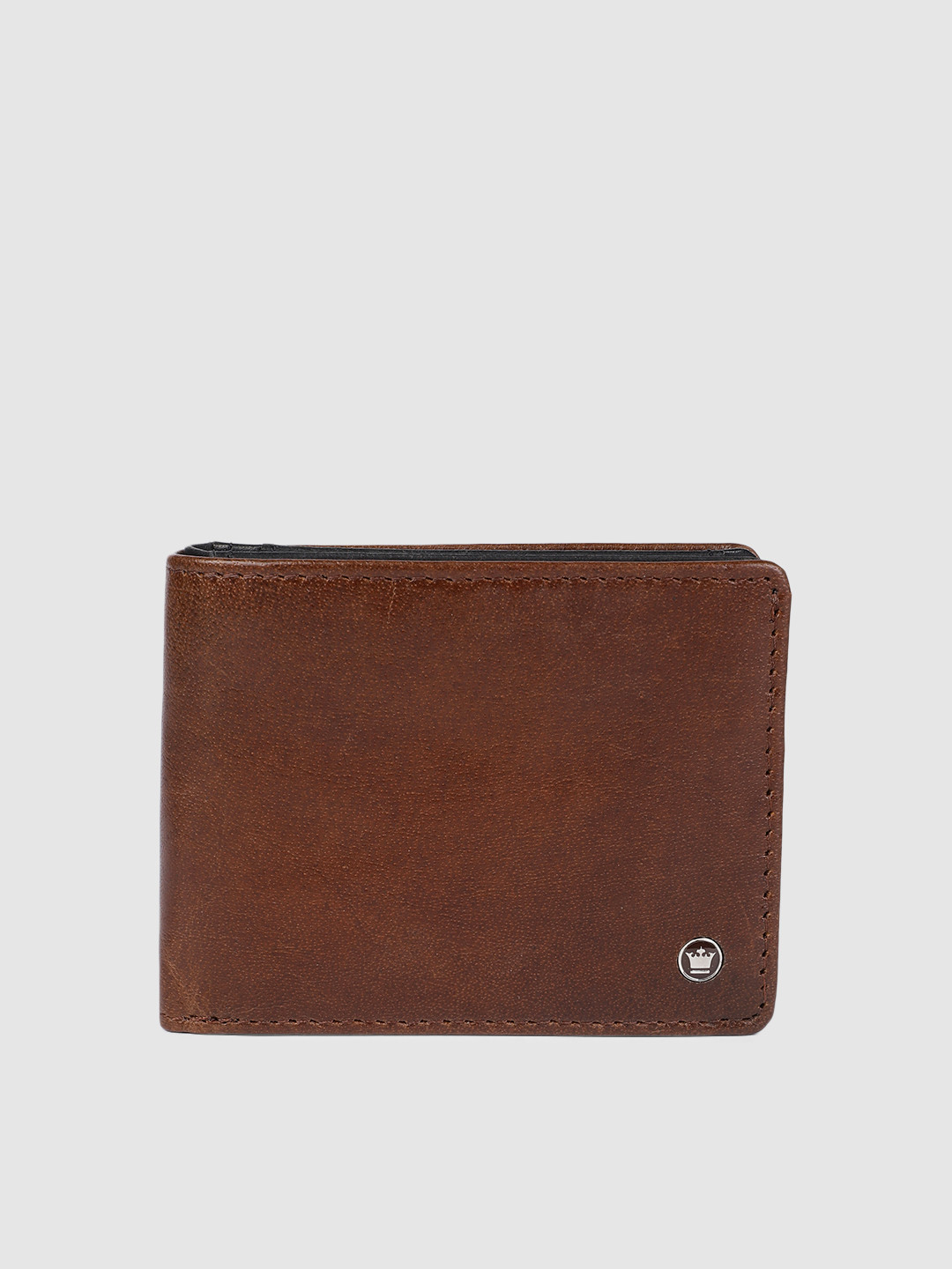 

Louis Philippe Men Brown Solid Leather Two Fold Wallet