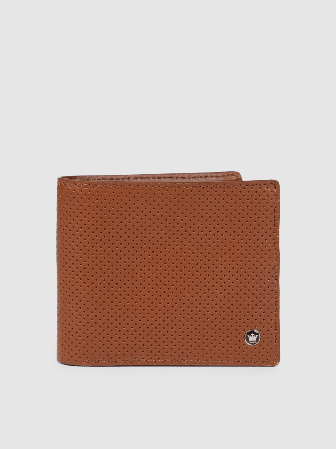 

Louis Philippe Men Tan Brown Textured Leather Two Fold Wallet