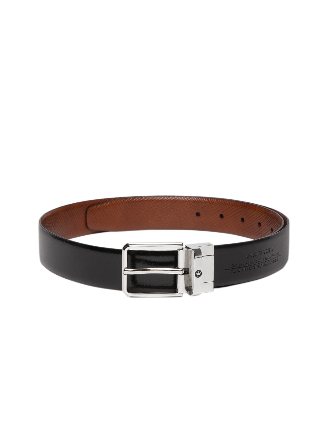 

Louis Philippe Men Tan Brown & Black Reversible Leather Belt