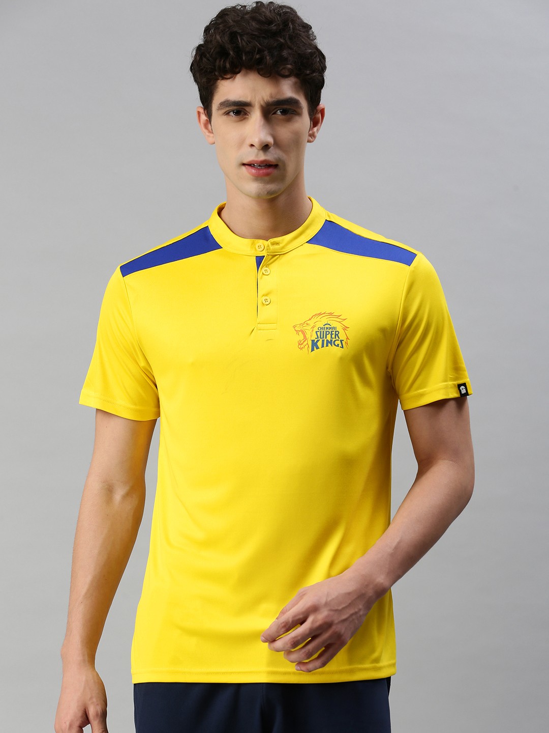 

The Souled Store Men Yellow Polo Collar Chennai Super Kings Fan jersey T-shirt