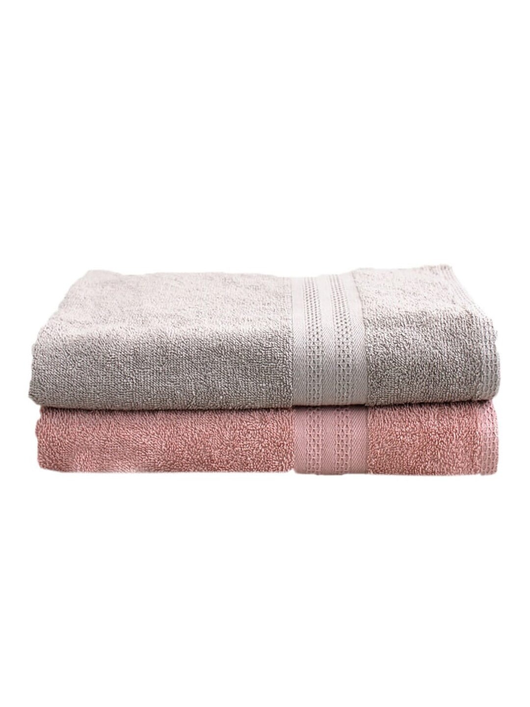 

AVI Living Unisex Set Of 2 Solid 400 GSM Anti-Microbial Bath Towels, Grey