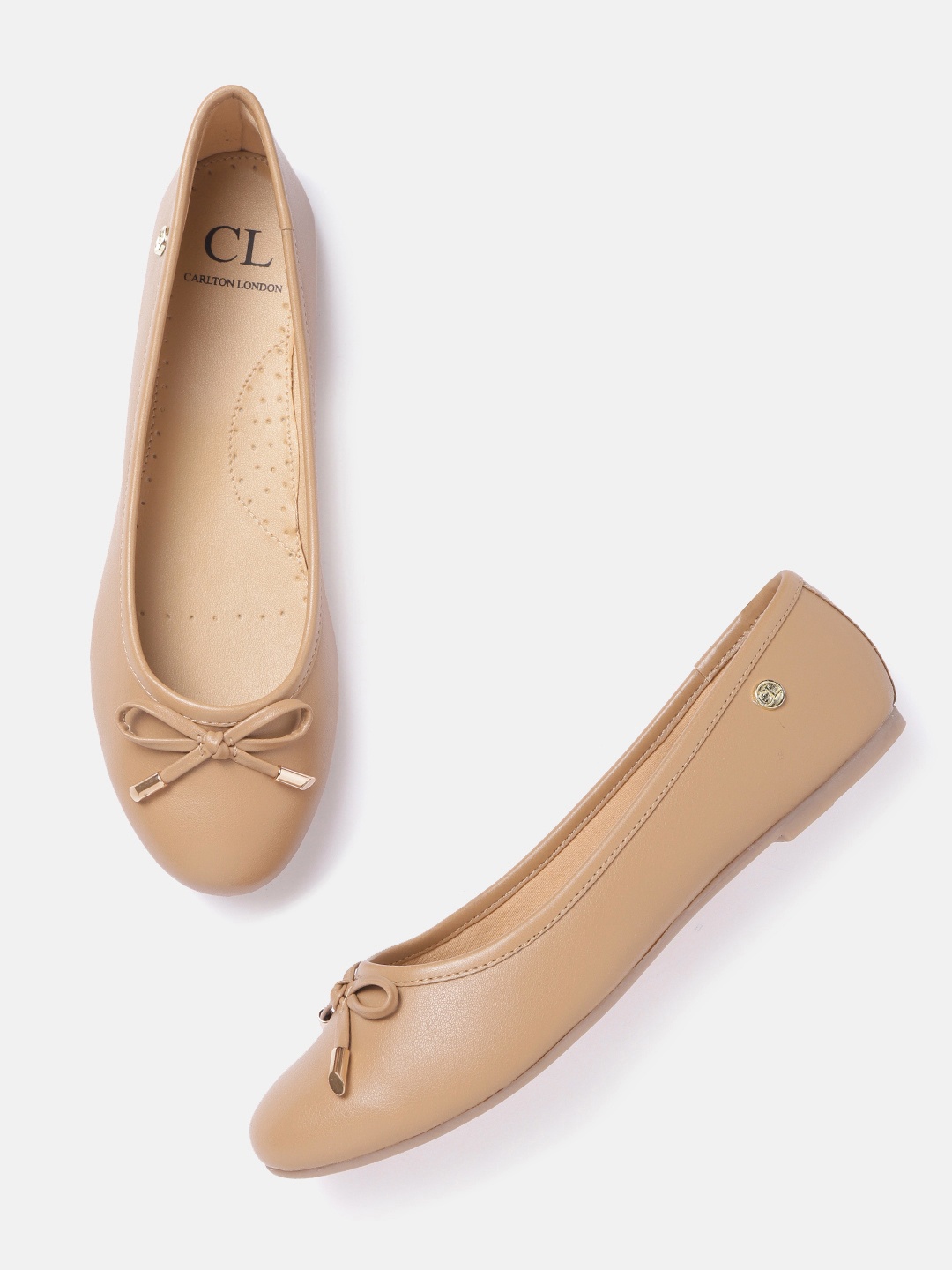 

Carlton London Women Brown Solid Ballerinas with Bow Detail