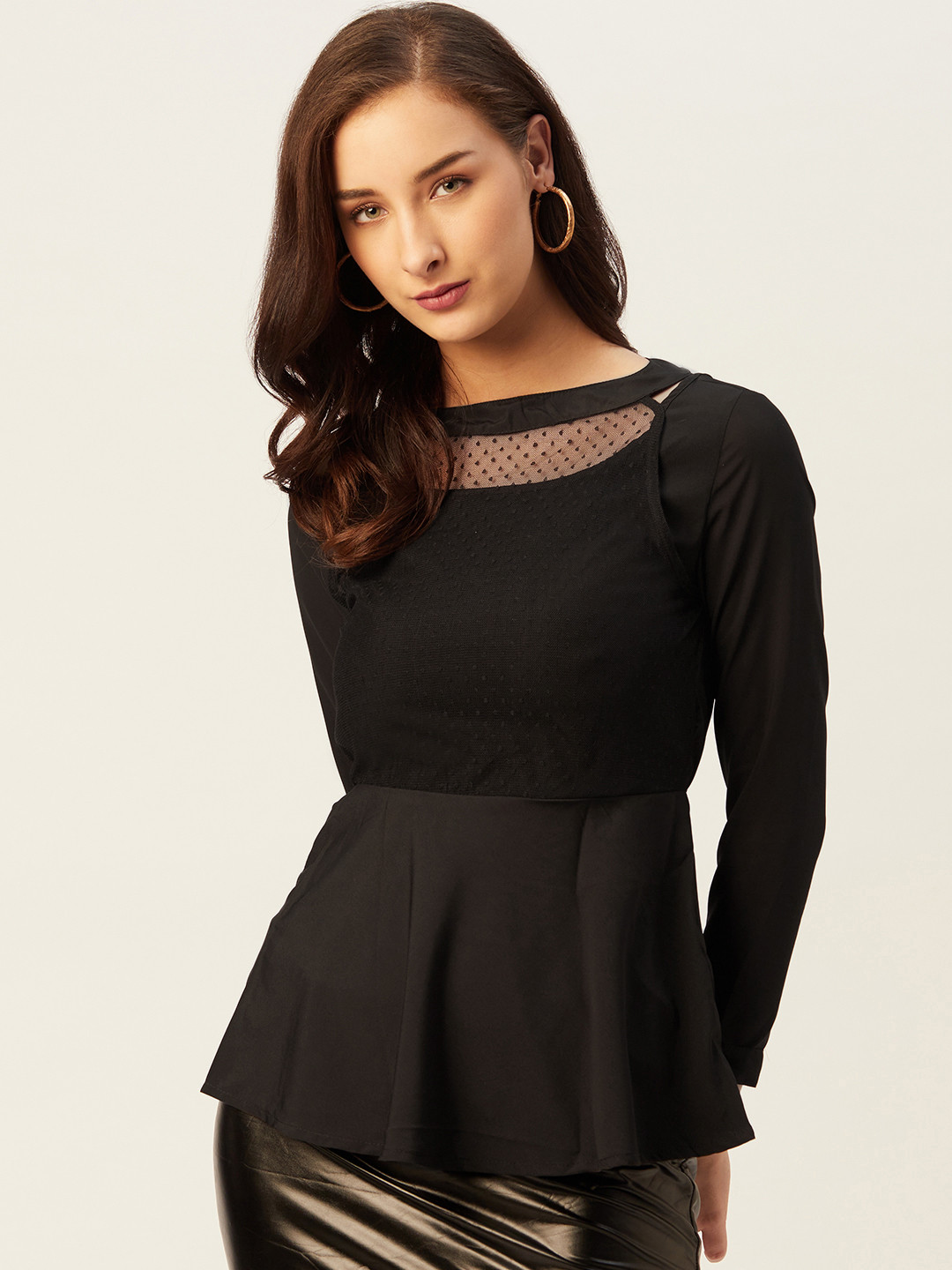 

Belle Fille Black A-Line Top
