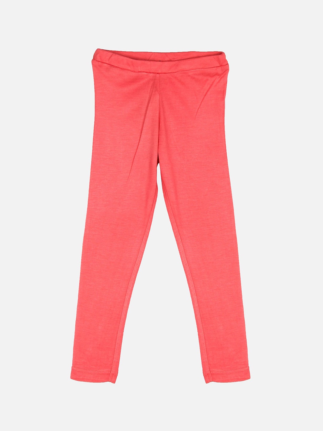 

Peppermint Girls Peach Solid Cotton Leggings