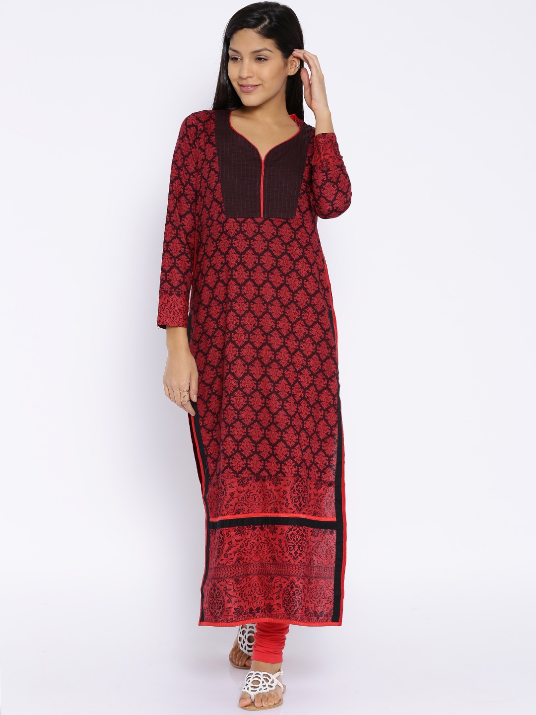 

Vishudh Maroon Printed Kurta