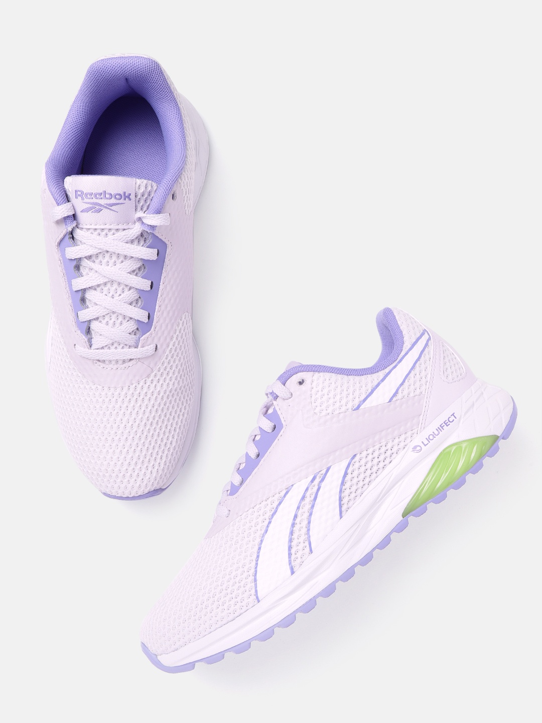 

Reebok Women Lavender Woven Design Liquifect 90 Running Shoes