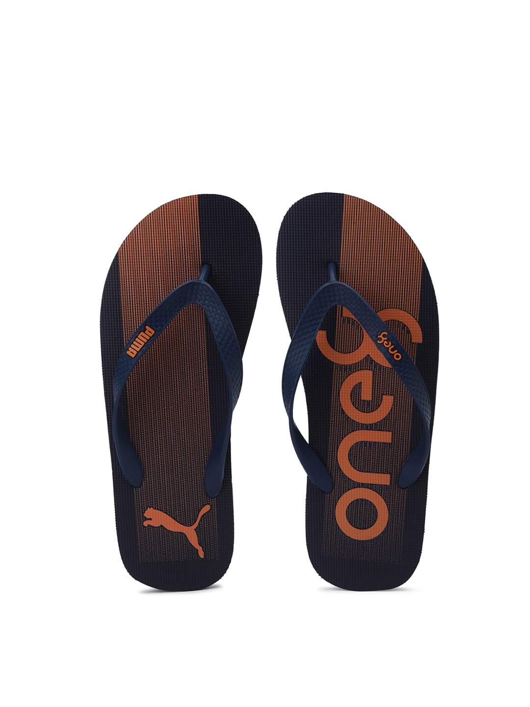 

Puma X one8 Virat Kohli Unisex Navy Blue & Orange Printed Thong Flip-Flops