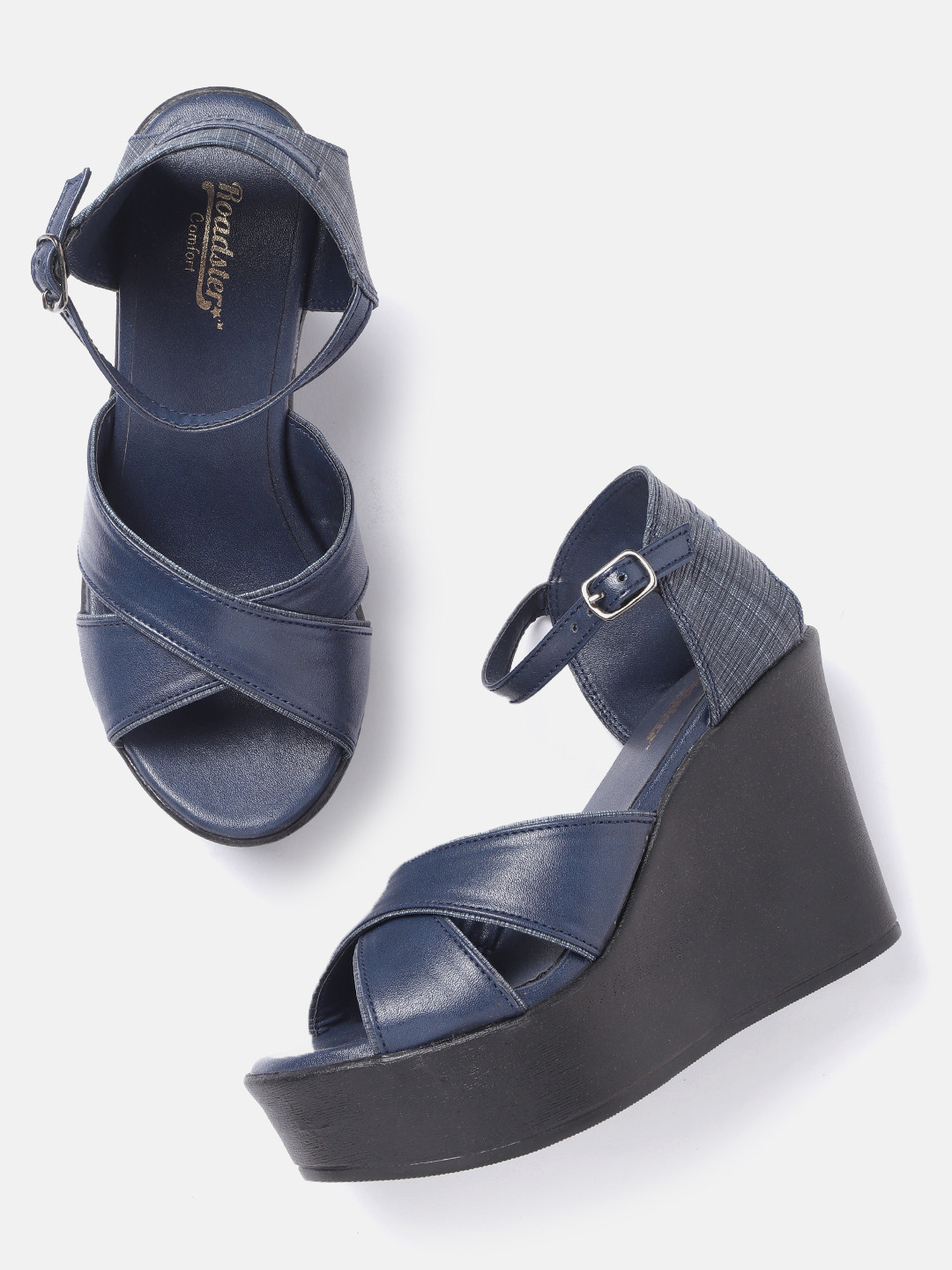 

Roadster Women Navy Blue Solid Wedges