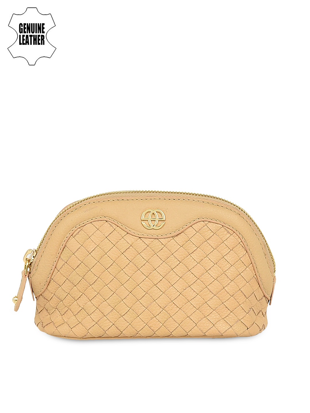 

Eske Women Beige Genuine Leather Pouch