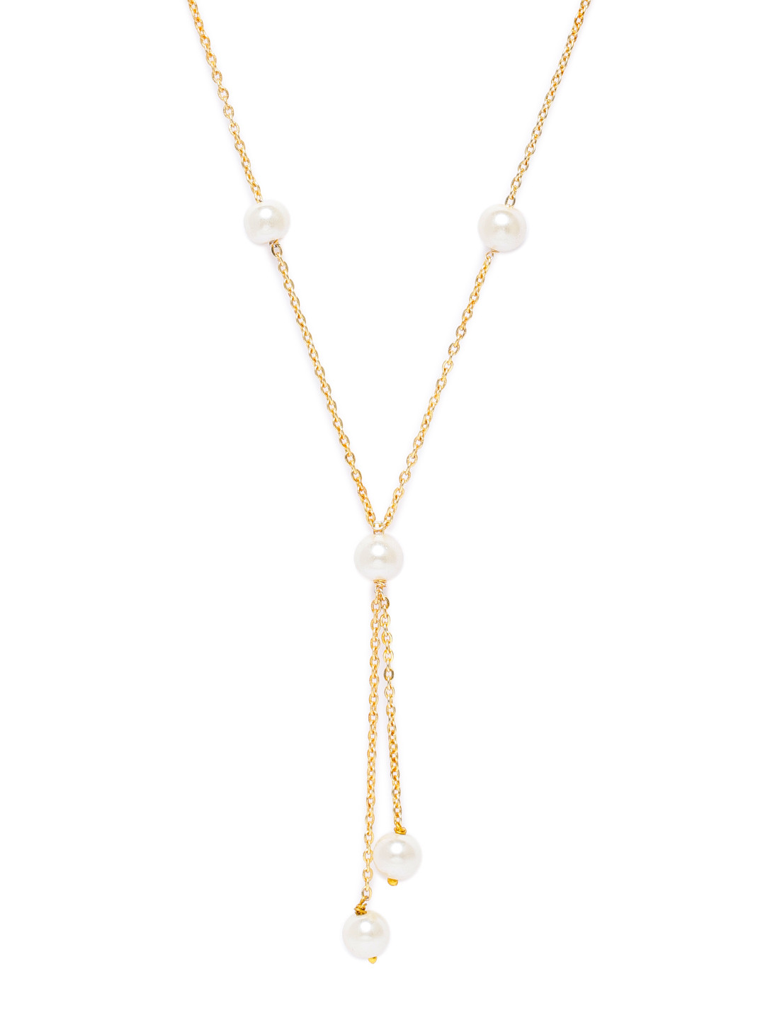 

Zaveri Pearls Gold-Plated Contemporary Pearls Chain