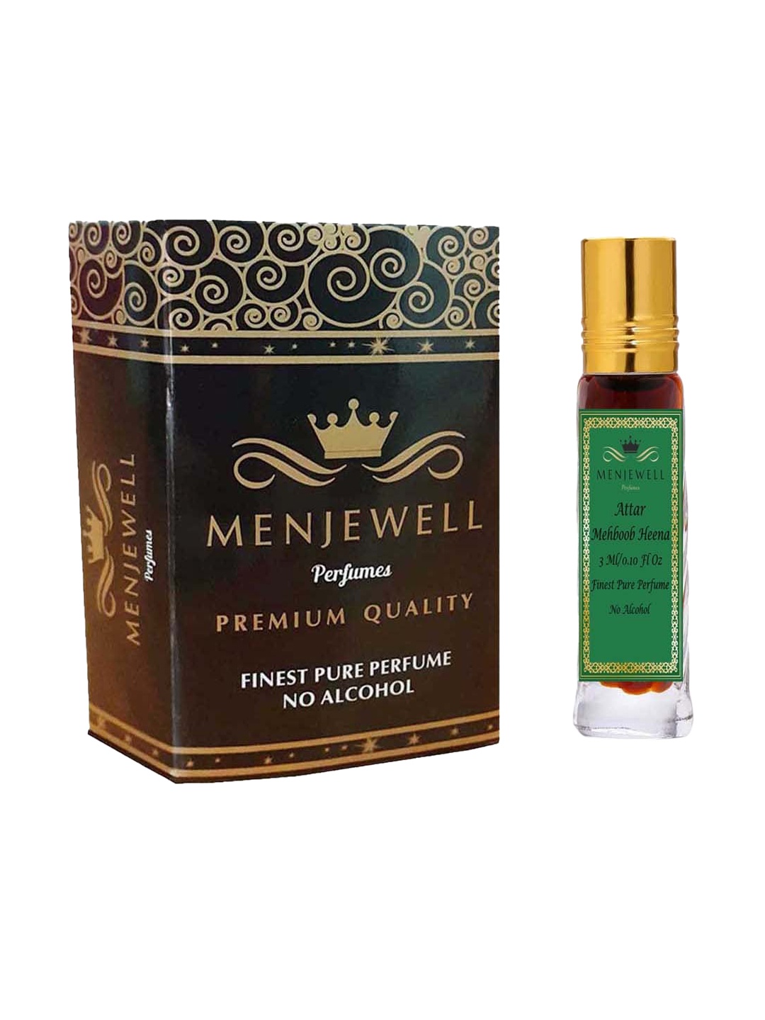 

Menjewell Unisex Mehboob Heena Attar 3ml, Transparent