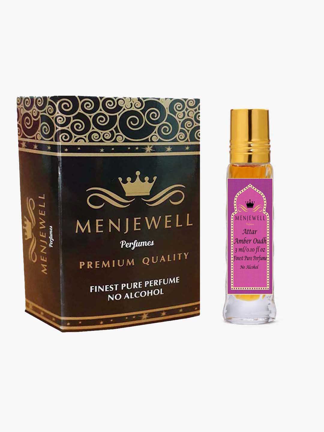 

Menjewell Unisex Amber Oudh Attar 3 ml, Transparent