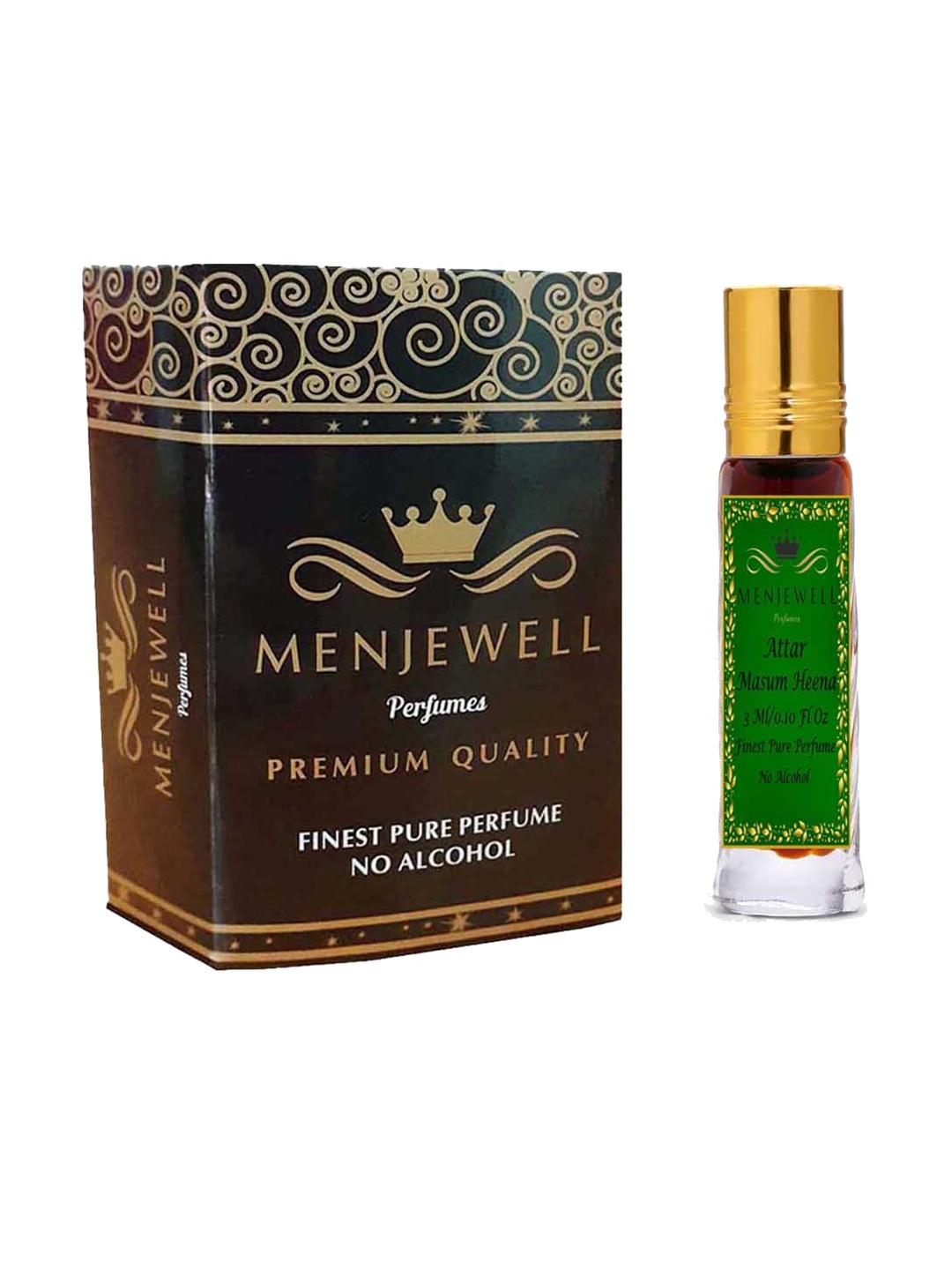 

Menjewell Unisex Fragrances Masum Heena Attar 3ml, Transparent