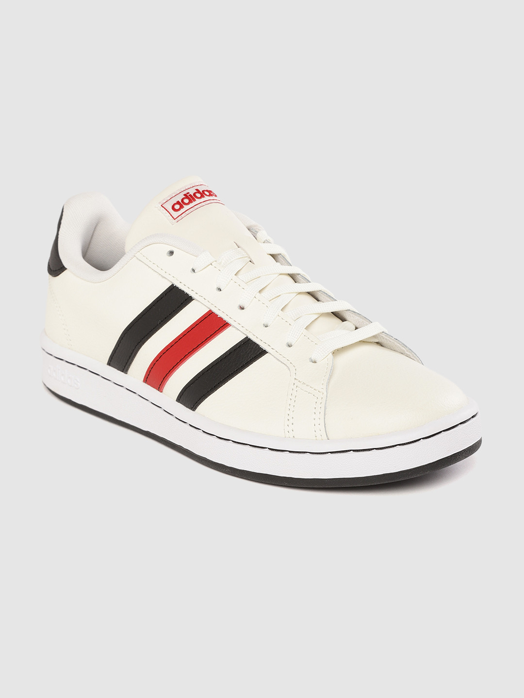 

ADIDAS Men White Solid Leather Grand Court Tennis Shoes