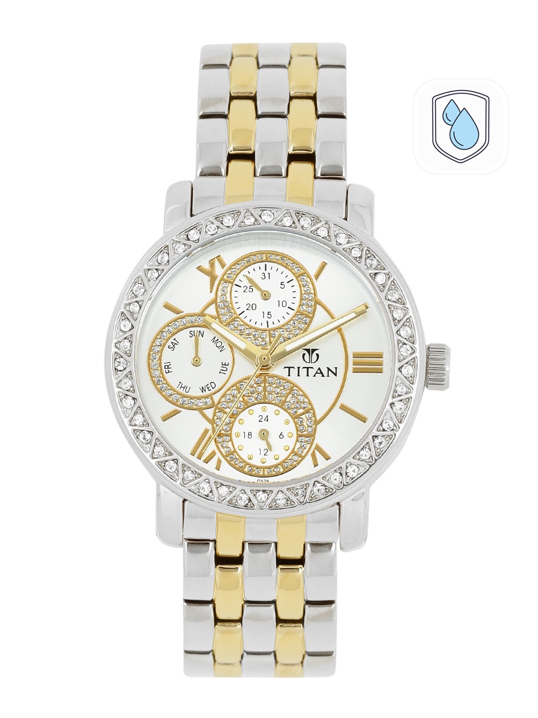 

Titan Women Silver-Toned Dial Watch NF9743BM01J