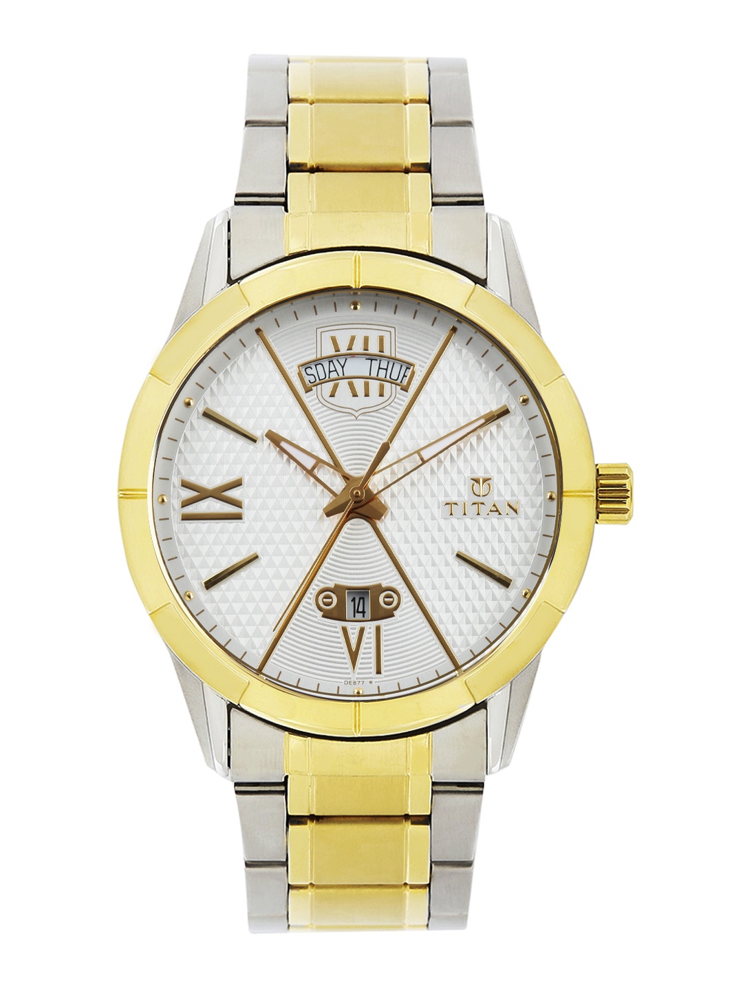 

Titan Men Off-White Dial Watch 1690BM01