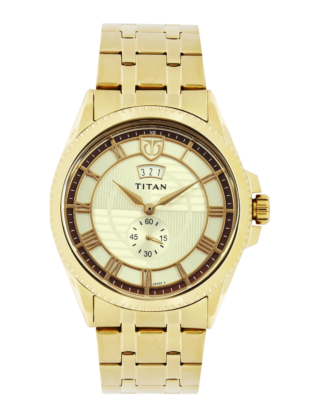 

Titan Regal Crest Men Gold Analogue watch NL1693YM01