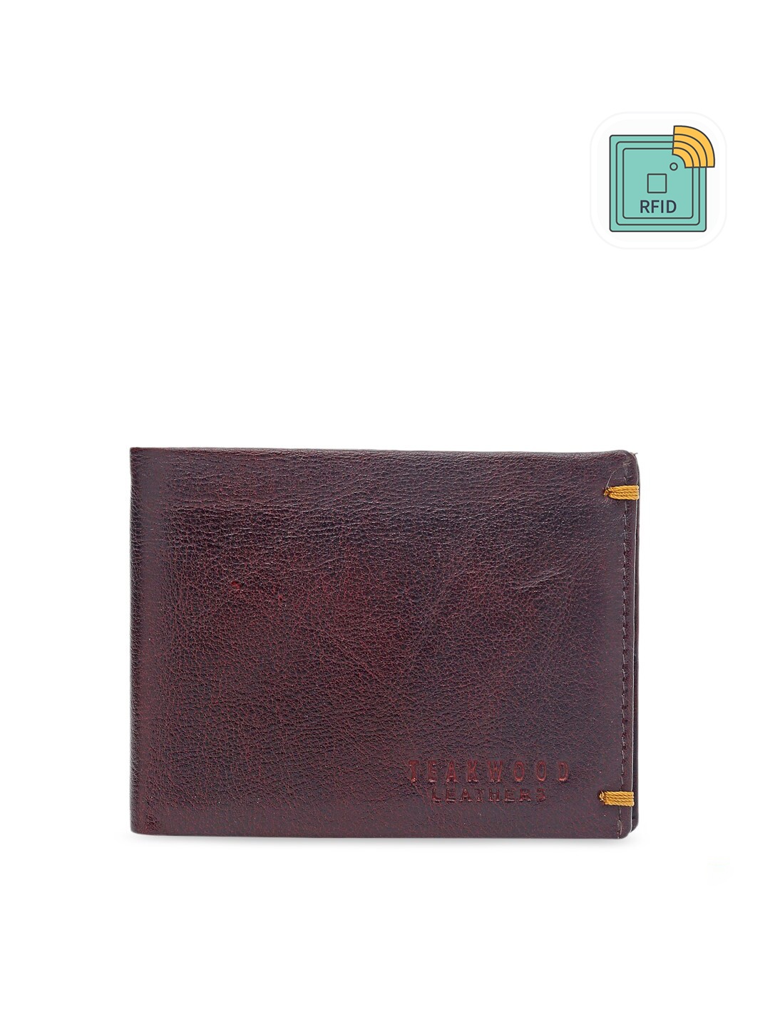 

Teakwood Leathers Men Brown Solid Two Fold Wallet