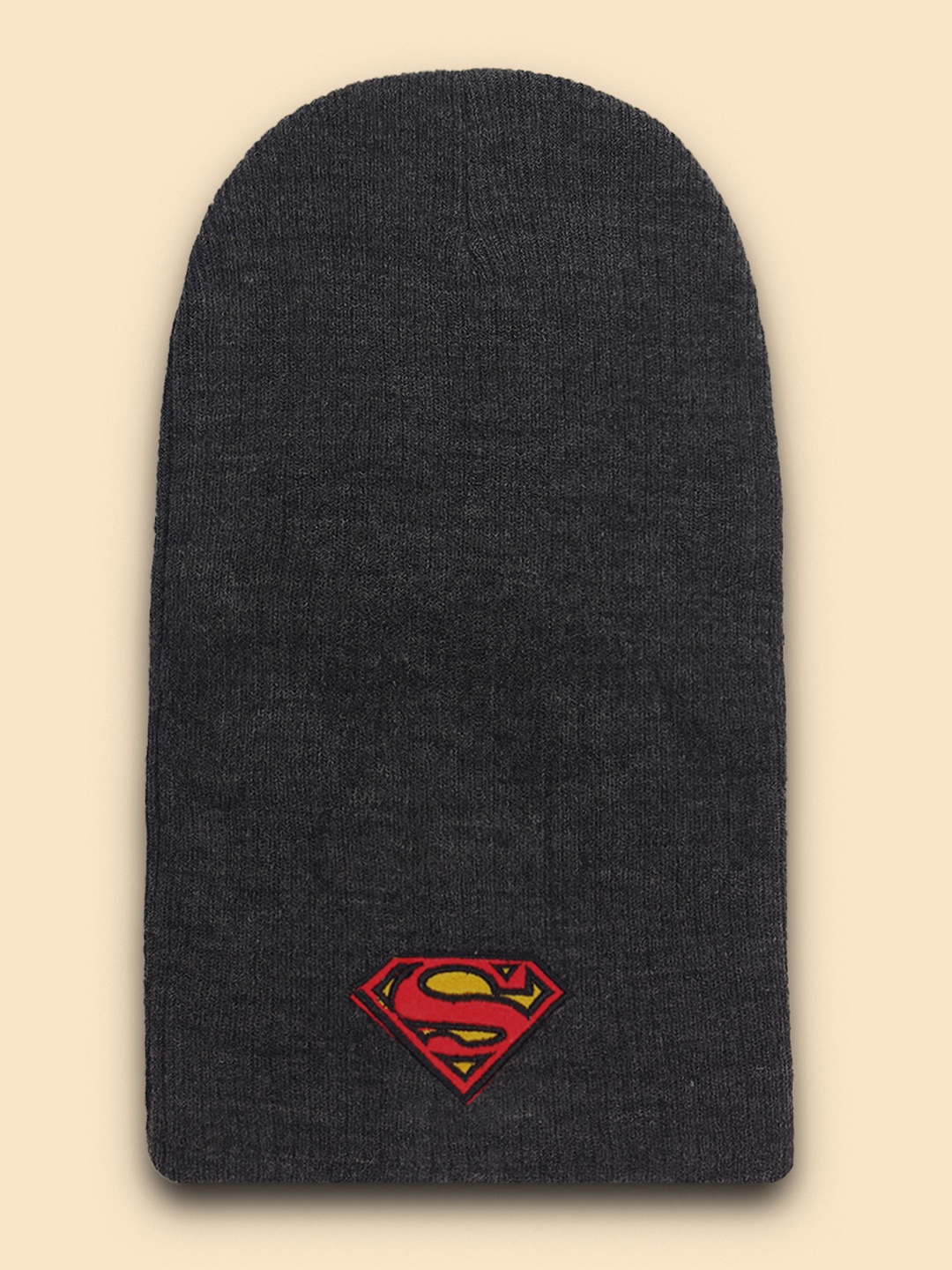 

Free Authority Men Grey Superman Embroidered Beanie
