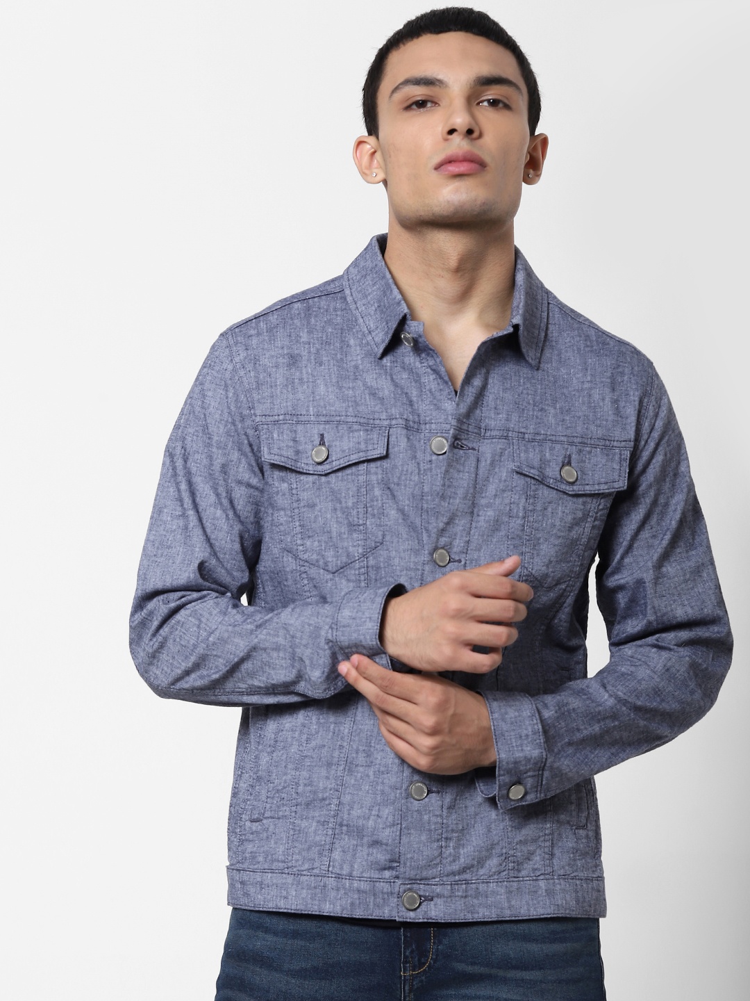 

Jack & Jones Men Blue Tailored Jacket