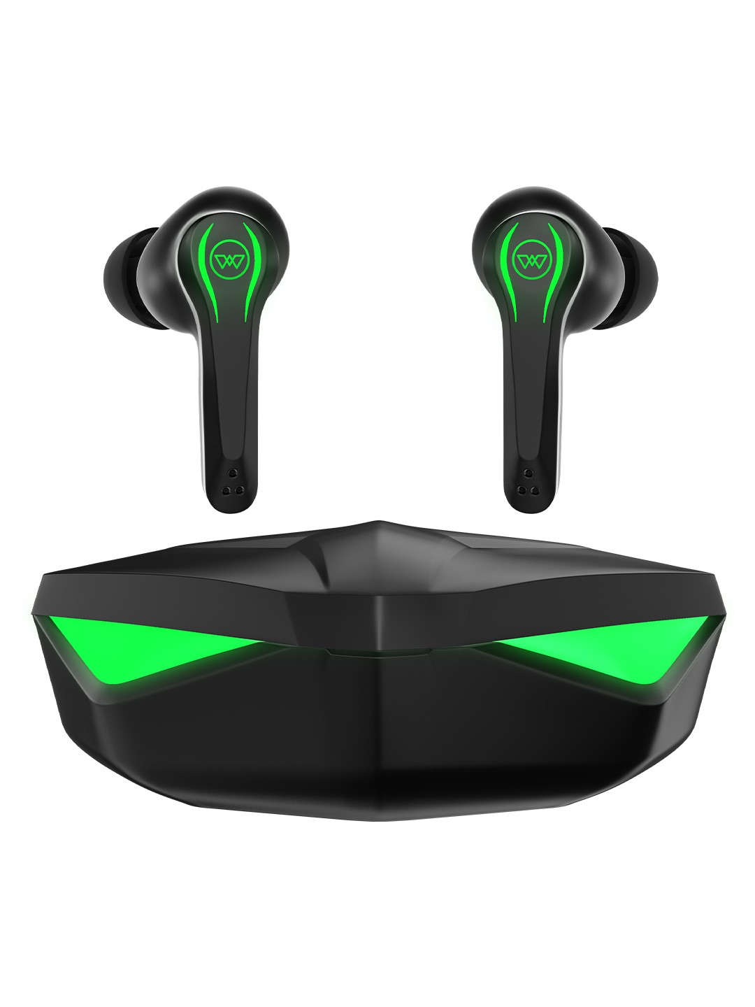 

Wings Phantom Black & Green Gaming True Wireless Earbuds With 65 ms Latency