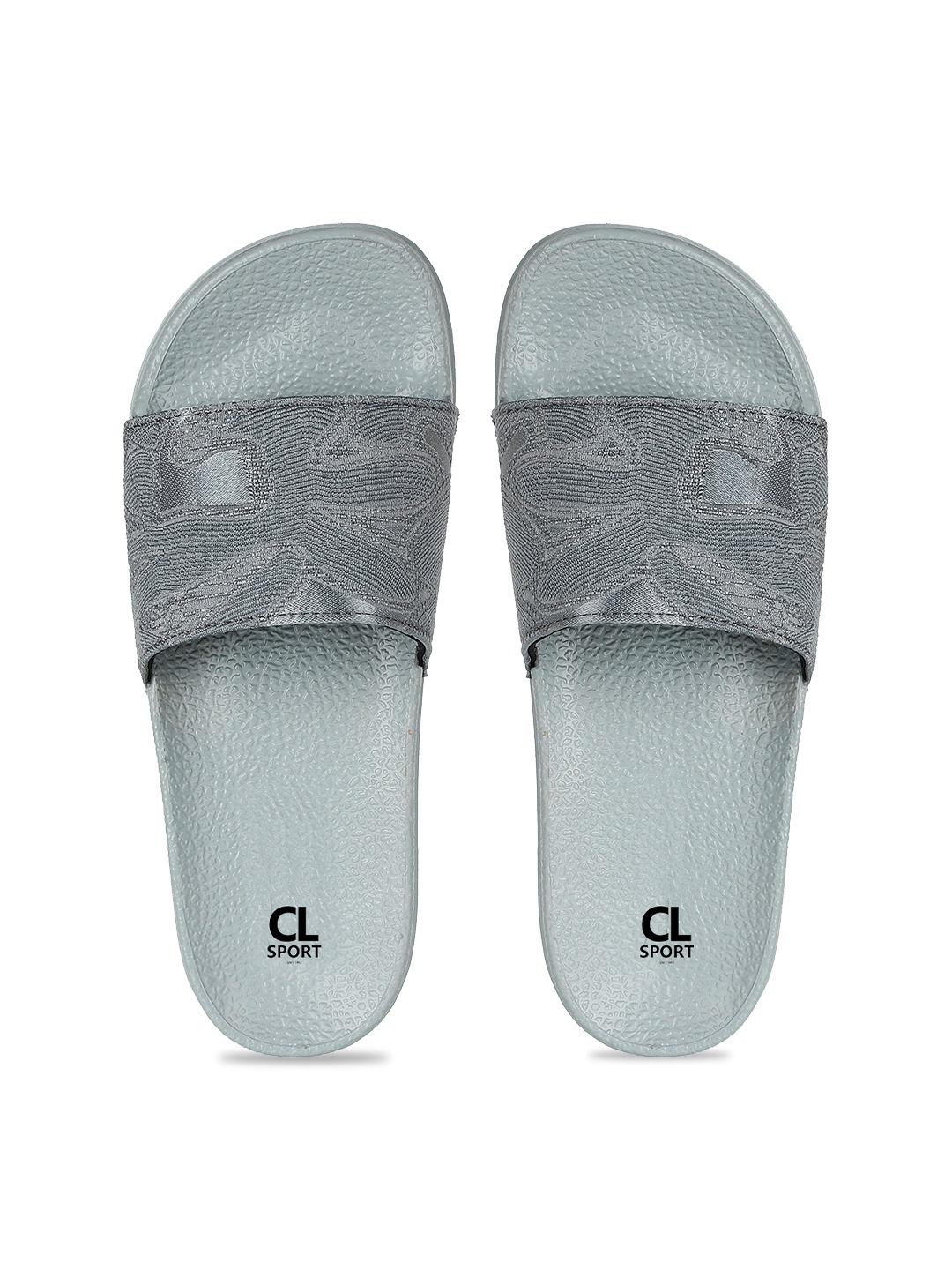 

Carlton London sports Women Grey Self Design Sliders