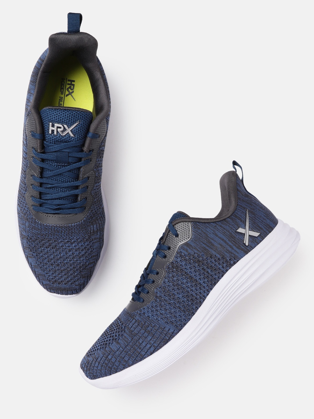 

HRX by Hrithik Roshan Men Navy Blue & Charcoal Grey Knit Run 1.2 Running Shoes