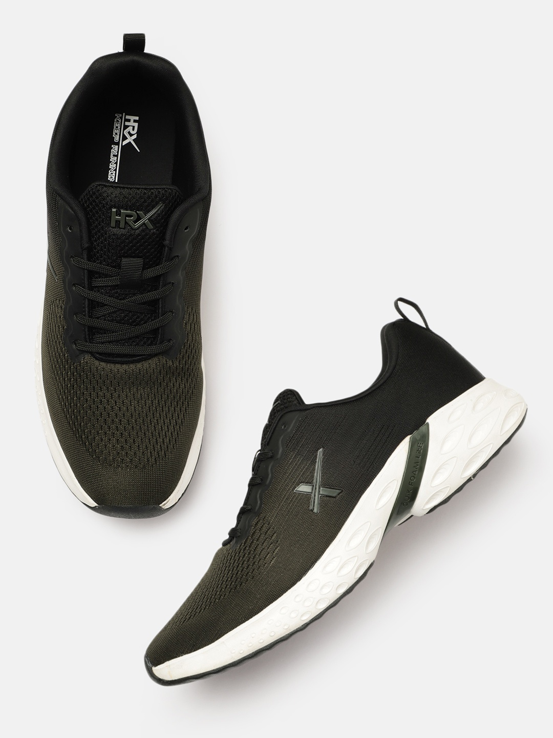 

HRX by Hrithik Roshan Men Olive Green Knit Run 1.2 Running Shoes