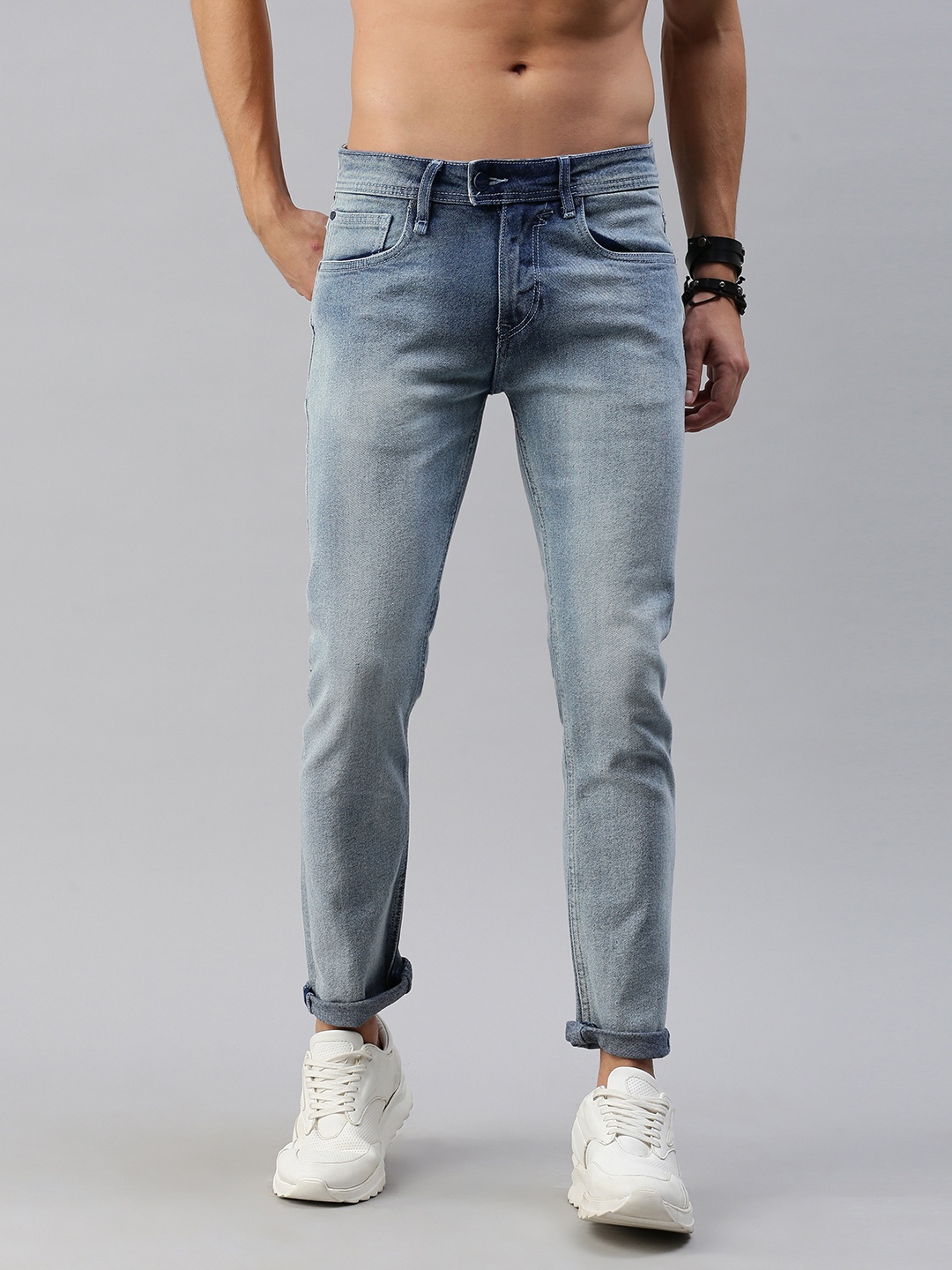 

Roadster Fast and Furious Men Blue Slim Fit Mid-Rise Clean Look Stretchable Jeans